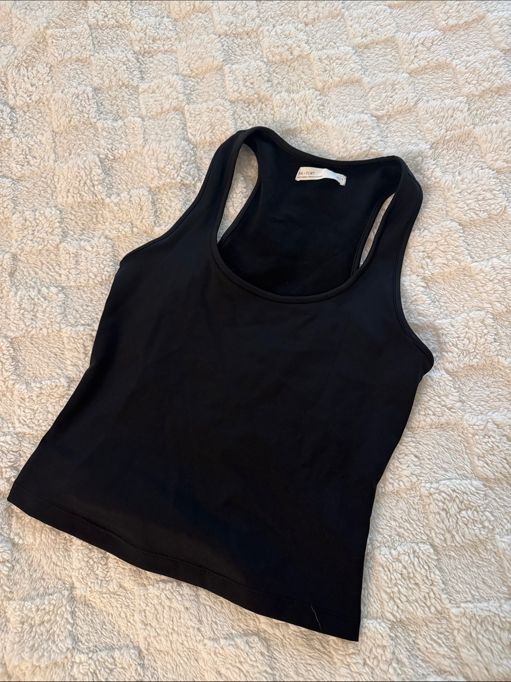 OAK + FORT Black Racerback Tank